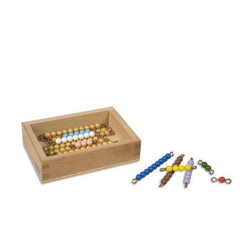 Дополнительная коробка с цветными стержнями и золотыми стержнями-десятками, с петлями, нейлон