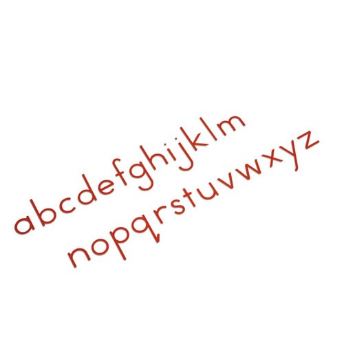 Малый подвижный алфавит красный, печатные буквы