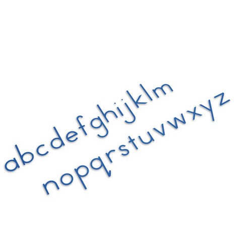 Малый подвижный алфавит синий, печатные буквы