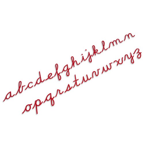Средний подвижный алфавит красный, письменные буквы