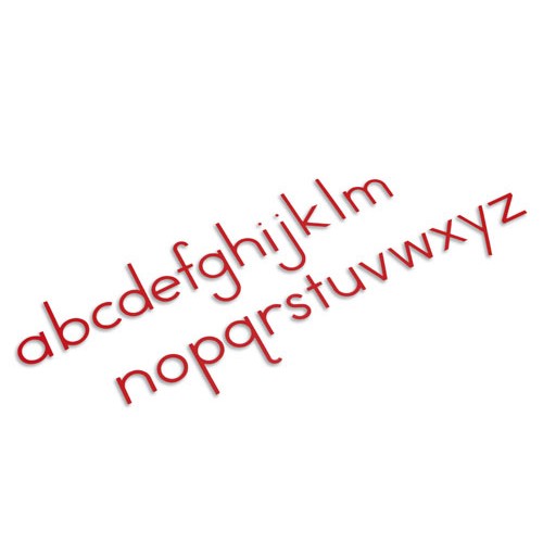 Средний подвижный алфавит красный, печатные буквы