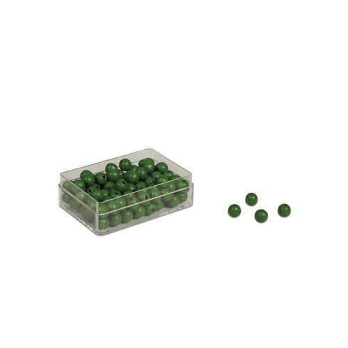 Запасные бусины зелёные в пластиковой коробке, 100 шт.