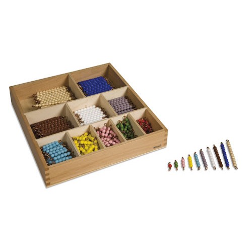 Коробка с дополнительным набором стержней с цветными бусинами, с петлями, стекло