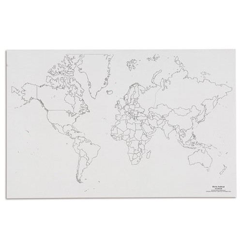 Контурная политическая карта мира