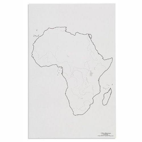 Контурная карта Африки: реки