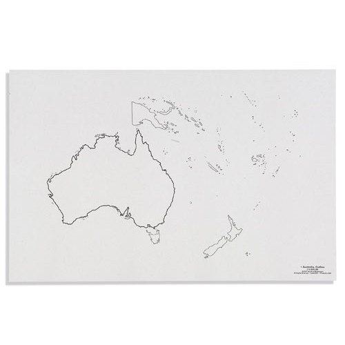 Контурная карта Австралии