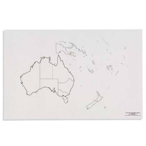 Контурная политическая карта Австралии
