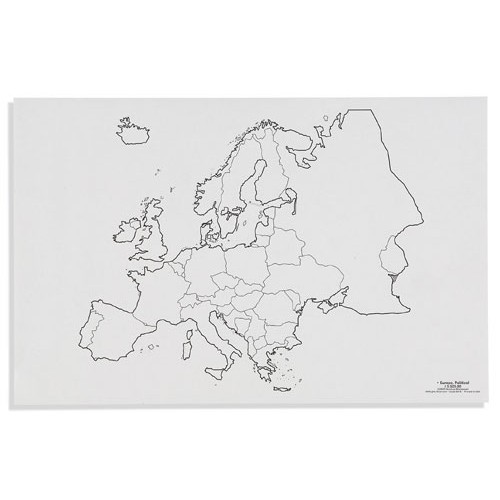 Контурная политическая карта Европы