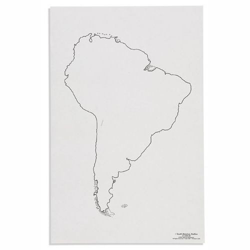 Контурная карта Южной Америки