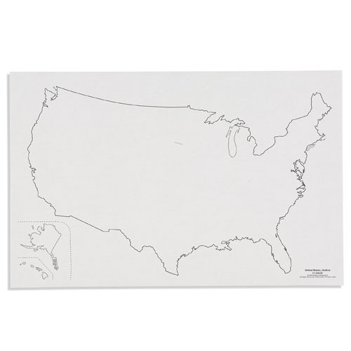 Контурная карта США