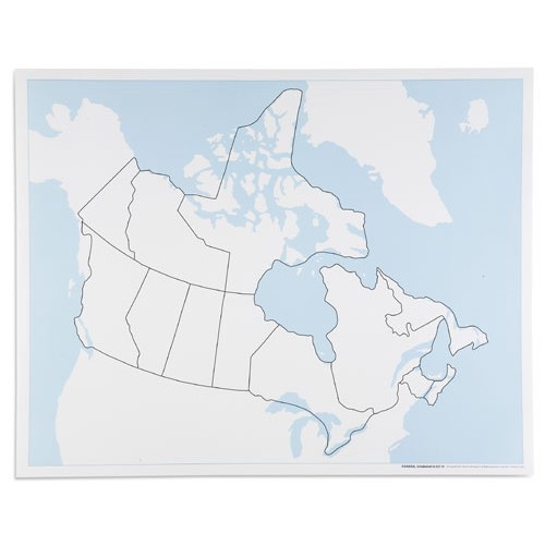 Контрольная контурная карта Канады, неподписанная