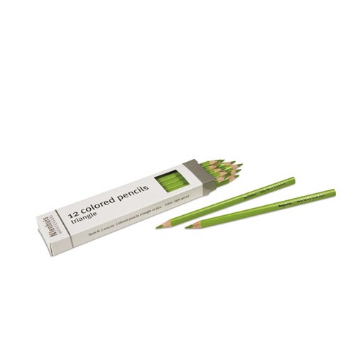 Цветные карандаши для обводки рамок-вкладышей светло-зелёные, 12 шт.