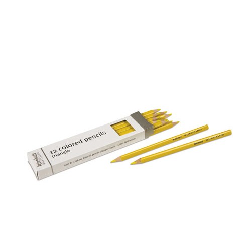 Цветные карандаши для обводки рамок-вкладышей светло-жёлтые, 12 шт.